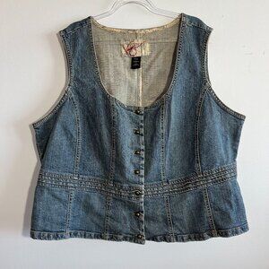 Venezia Denim Vest Y2K Size 22/24
